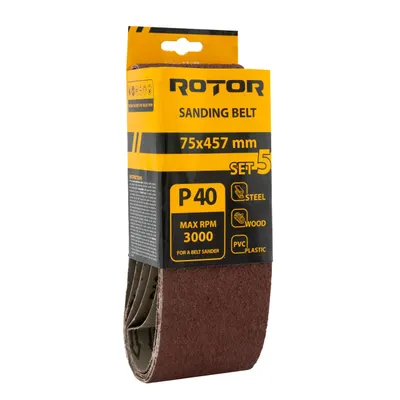 Banda de slefuit ROTOR P40 75*457 set 5