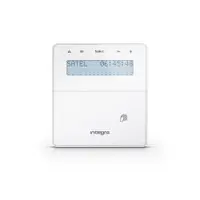 Tastatura centrala antiefractie Satel Integra INT-KLFR-W, LCD, 2 zone, EM 125 Khz, alba