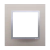 Rama simpla de metal IP20/IP44(a se folosi cu DUN1 pentru IP44), satin stralucitor
