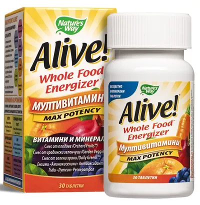 Alive Whole Food Energizer, 30 tablete, Nature's Way