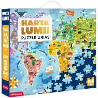 Puzzle Mimorello, Harta Lumii, 168 piese