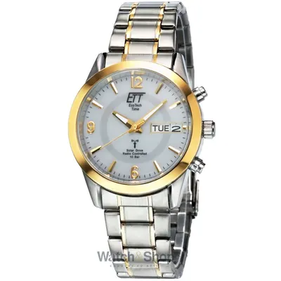 Ceas ETT Eco Tech Time ETT EGS-11253-12M Solar Drive Radio Controlled Gobi Men's 40mm 10ATM