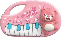 Pian pentru copii Raya Toys - Cu un urs, roz