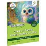 Scoala bufnitelor. Caiet cu forme, semne grafice si cifre pentru grupa mijlocie