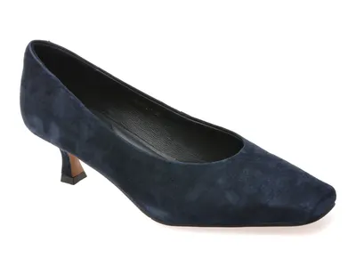 Pantofi eleganti EPICA bleumarin, 3630, din piele intoarsa