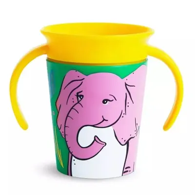 Cana Miracle 360 Munchkin cu manere WildLove 177ml 6L+ elephant