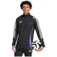 Bluză Adidas neagră bărbați, croială slim, AEROREADY, fermoar piept