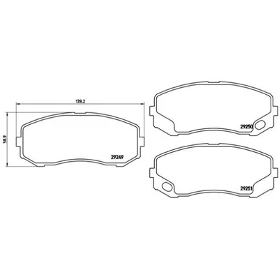 Set placute frana, frana disc BREMBO P 54 043