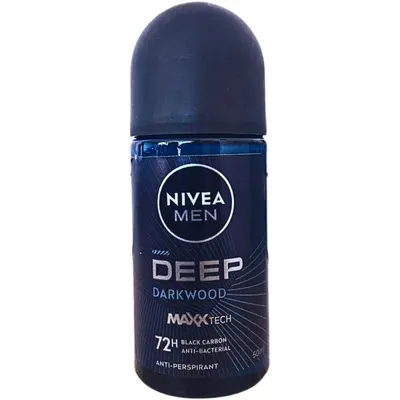 Deodorant Roll-On Men Deep Darkwood Nivea Deo, 50 ml