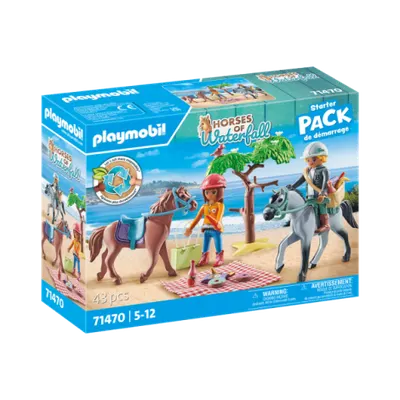 Playmobil-Drumetie la Plaja cu Caii Amelia si Ben
