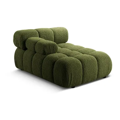 Modul pentru canapea modulară verde cu tapițerie din țesătură bouclé (cu colț pe partea stângă ) Bellis – Micadoni Home