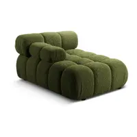 Modul pentru canapea modulară verde cu tapițerie din țesătură bouclé (cu colț pe partea stângă ) Bellis – Micadoni Home