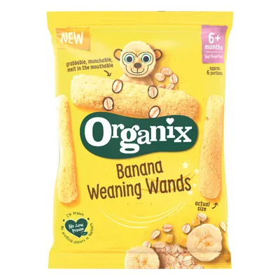 Baghete Bio din porumb si ovaz cu banana, + 6 luni, Organix | 25 g