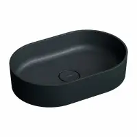 Lavoar OMNIRES Ovo M+ cu montare pe blat, 55x36 cm, compozit, negru