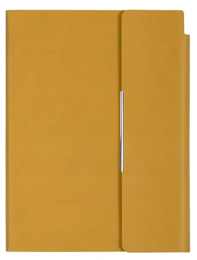 Agenda din piele cu capac magnetic Velvet A5 - Galbena