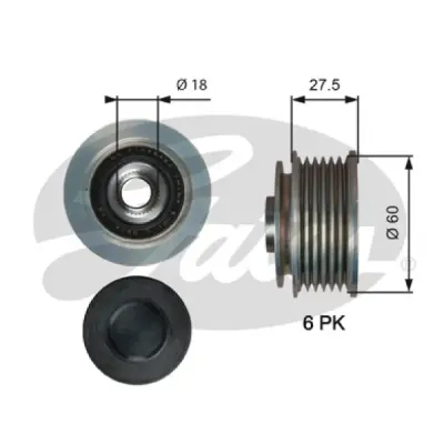 Sistem roata libera, generator GATES OAP7176