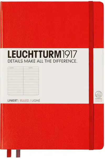 Agenda Leuchtturm1917 Medium - A5, Rosu, pagini liniate