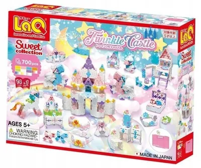 Constructor pentru copii 14 în 1 LaQ Sweet Collection - Twinkle Castle, 700 piese