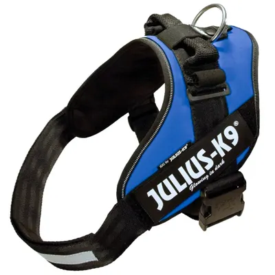 Ham Julius K9 Power, albastru: ergonomic, impermeabil, 40-70 kg, 82-115 cm