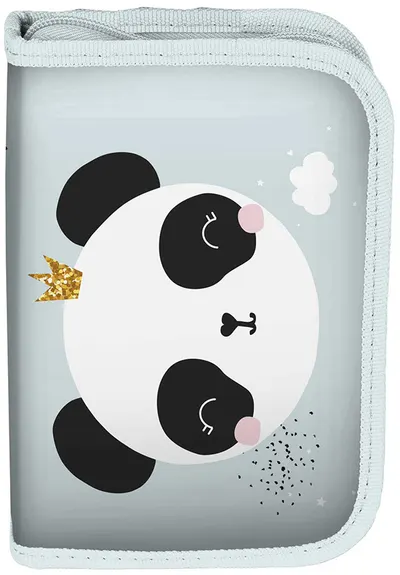 Penar școlar echipat Paso Panda - Cu 1 fermoar, albastru