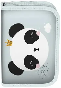 Penar școlar echipat Paso Panda - Cu 1 fermoar, albastru