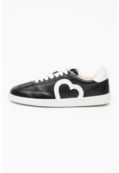 Pantofi sport low-cut din piele Cloud - Alb/Negru
