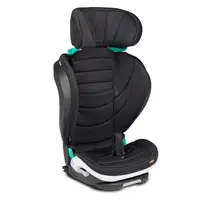 Scaun auto pentru copii Flex Fix2 Negru SoftBreeze, 100-150 cm, i-size, spatar reglabil, tetiera ajustabila
