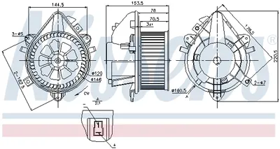 Ventilator habitaclu potrivit FIAT DOBLO, DOBLO MINIVAN, PUNTO 1.2-1.9D 09.99