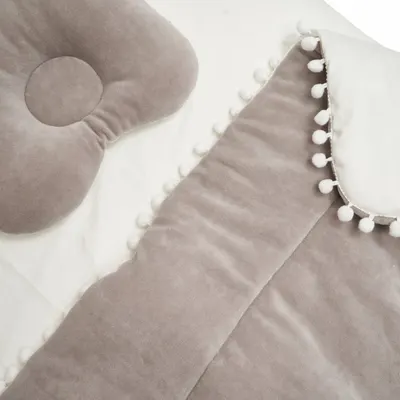 Set lenjerie cu 3 piese 120x60 cm Twins Crem