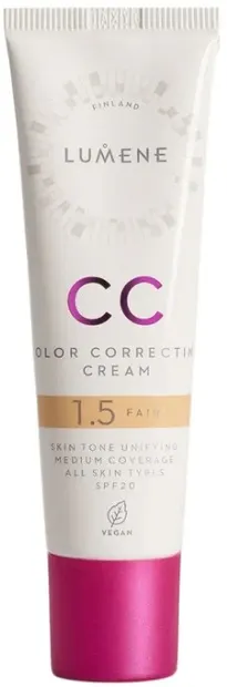 Lumene Vegan CC Cremă 7 în 1, 1.5 Fair, SPF20, 30 ml
