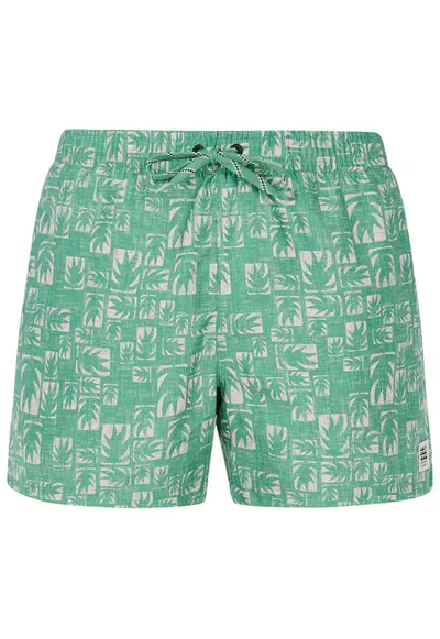 Pantaloni scurti de plaja PRTTifton - 35 cm - talie elastica - verde - poliester reciclat