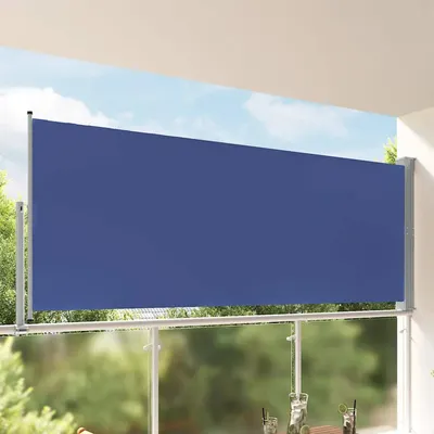 vidaXL Copertină laterală retractabilă, albastru, 140 x 300 cm