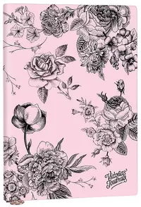 Caiet Victoria's Journals Florals - Roz și negru, copertă plastică, A5