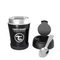 Recipient hrana Twistshake Insulated Pastel - Negru, 350 ml