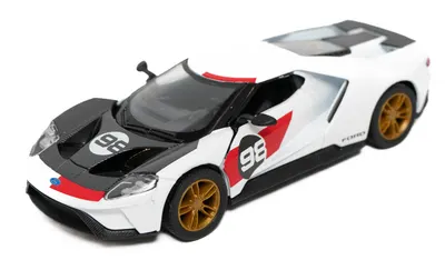 Mașinuță metalică Kinsmart Heritage Edition - Ford GT, 1:38, alb