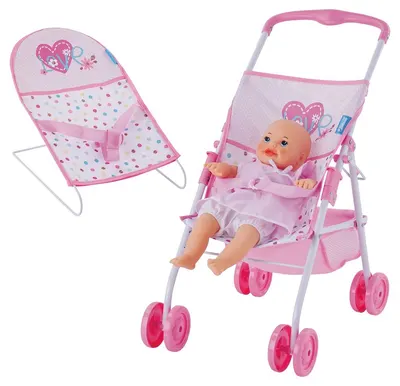 Set de joacă Hauck - Love, cărucior, șezlong și păpușă