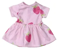 Rochie pentru păpușă Micki Lillan & Friends - Cu înălțimea 28-35 cm, roz cu căpșuni