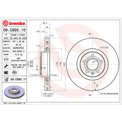 Disc frana BREMBO 09.C895.11