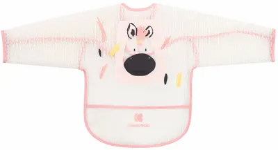 Bavetă impermeabila cu mâneci și buzunar KikkaBoo - Arty, Pink