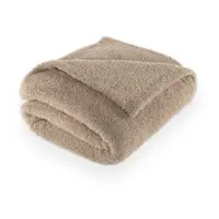 Pătură taupe din micropluș/cocolino 150x200 cm Cocoon – Tiseco Home Studio