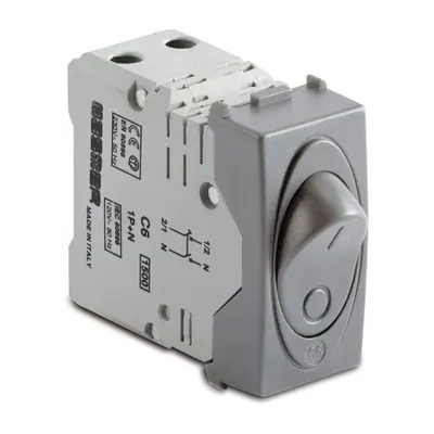 Intrerupator automat magnetotermic 1P+NC16A ,3000A, argintiu