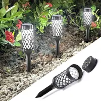 Set 4 Lampi solare LED pentru gradina, 10 LED SMD2835, iluminare automata, 38.5 cm