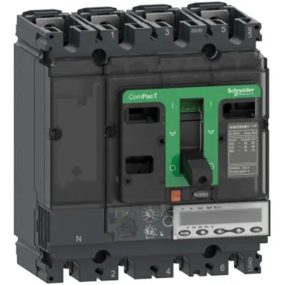 IntrerruptorComPacT NSX250R, 200 kA la 415 VAC, unitate de declansare MicroLogic 6.2 E 160A, 4 poli 4d
