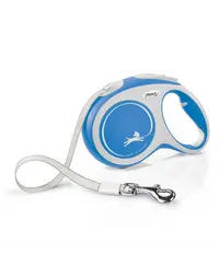 FLEXI New Comfort lesa automata cu banda pentru caini, albastru, marimea L, 5 m