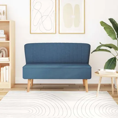 vidaXL Canapea cu material textil, 117 x 55,5 x 77 cm, albastru