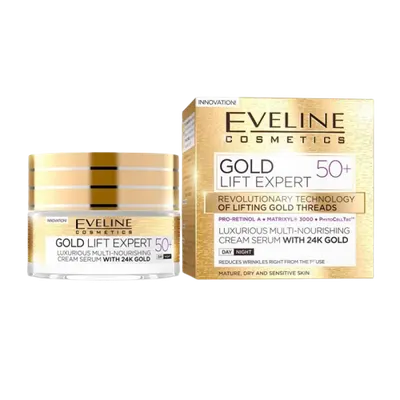 Crema de zi si de noapte Gold Lift Expert 50+, 50ml, Eveline Cosmetics