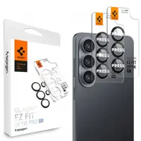 Folie de protectie Camera Spate Spigen GlastR EZ FIT Optik Pro HD pentru Samsung Galaxy S26 Plus S947, Sticla Securizata, Set 2 bucati, Neagra