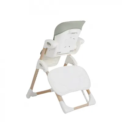 Scaun de masa Joie Mimzy Recline Strata Mist Wood spatar reglabil in 5 pozitii, inaltime ajustabila si tavita reglabiladetasabila, centuri, greutate suportata 15 kg