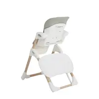 Scaun de masa Joie Mimzy Recline Strata Mist Wood spatar reglabil in 5 pozitii, inaltime ajustabila si tavita reglabiladetasabila, centuri, greutate suportata 15 kg
