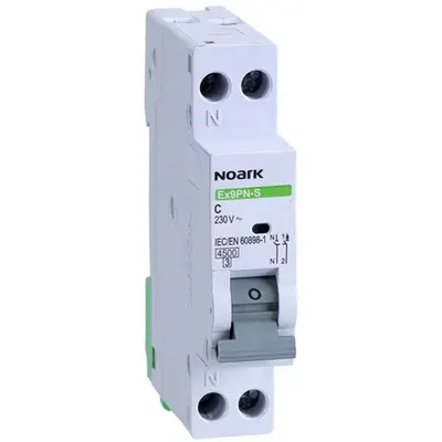 Siguranta automata Ex9PN-S 1P+N 6A curba C Noark 101593